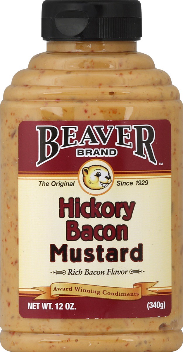 slide 2 of 2, Beaver Brand Hickory Bacon Mustard, 12 oz