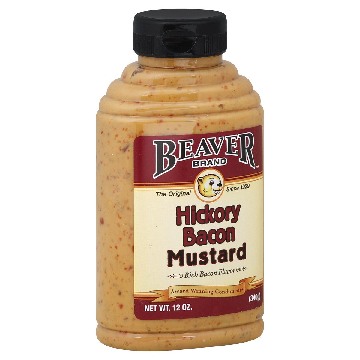 slide 1 of 2, Beaver Brand Hickory Bacon Mustard, 12 oz