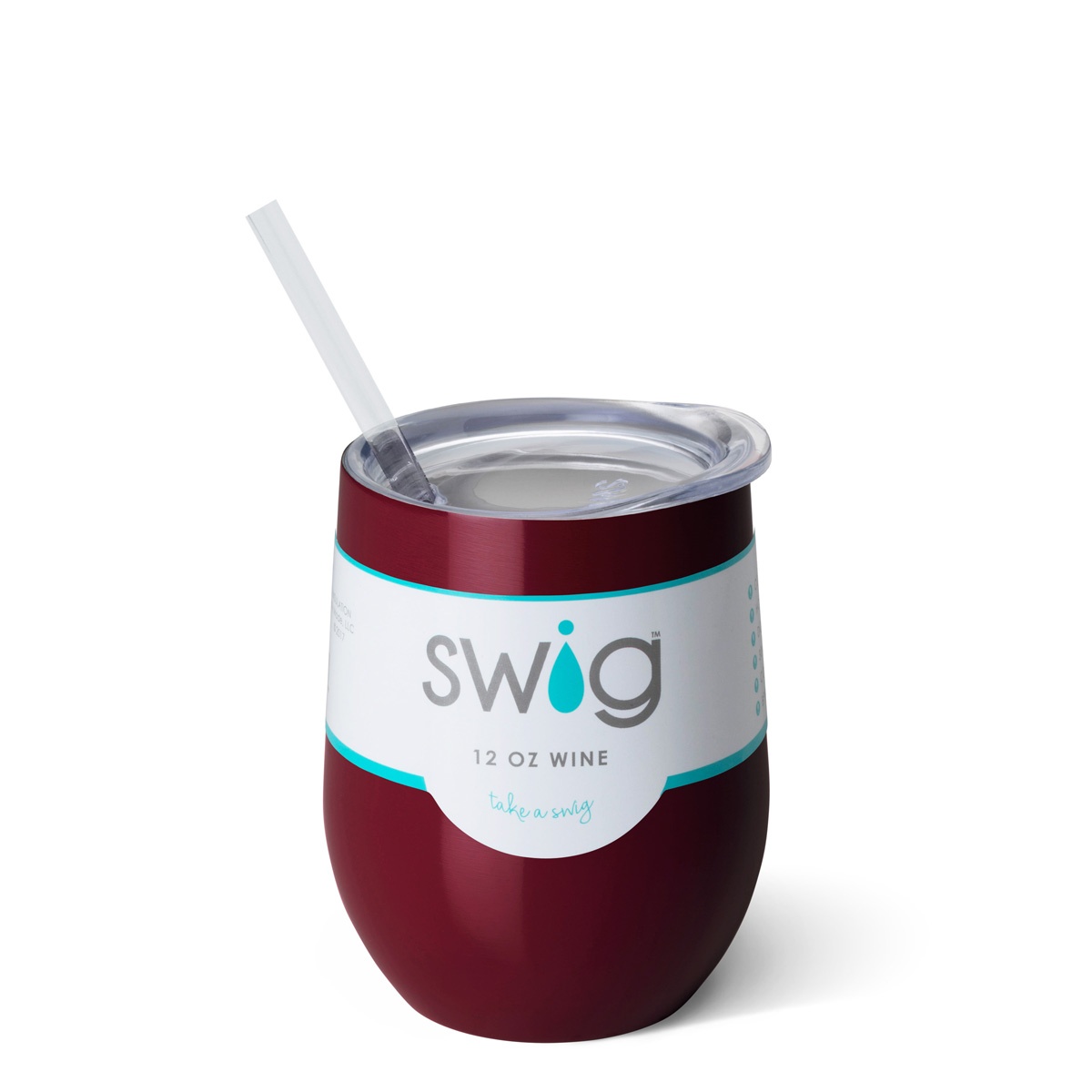 slide 1 of 1, Swig Maroon Wine Cup, 12 oz