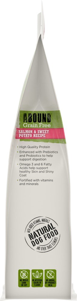 slide 2 of 6, Abound Grain Free Salmon Sweet Potato Recipe Adult Dry Dog Food, 14 lb