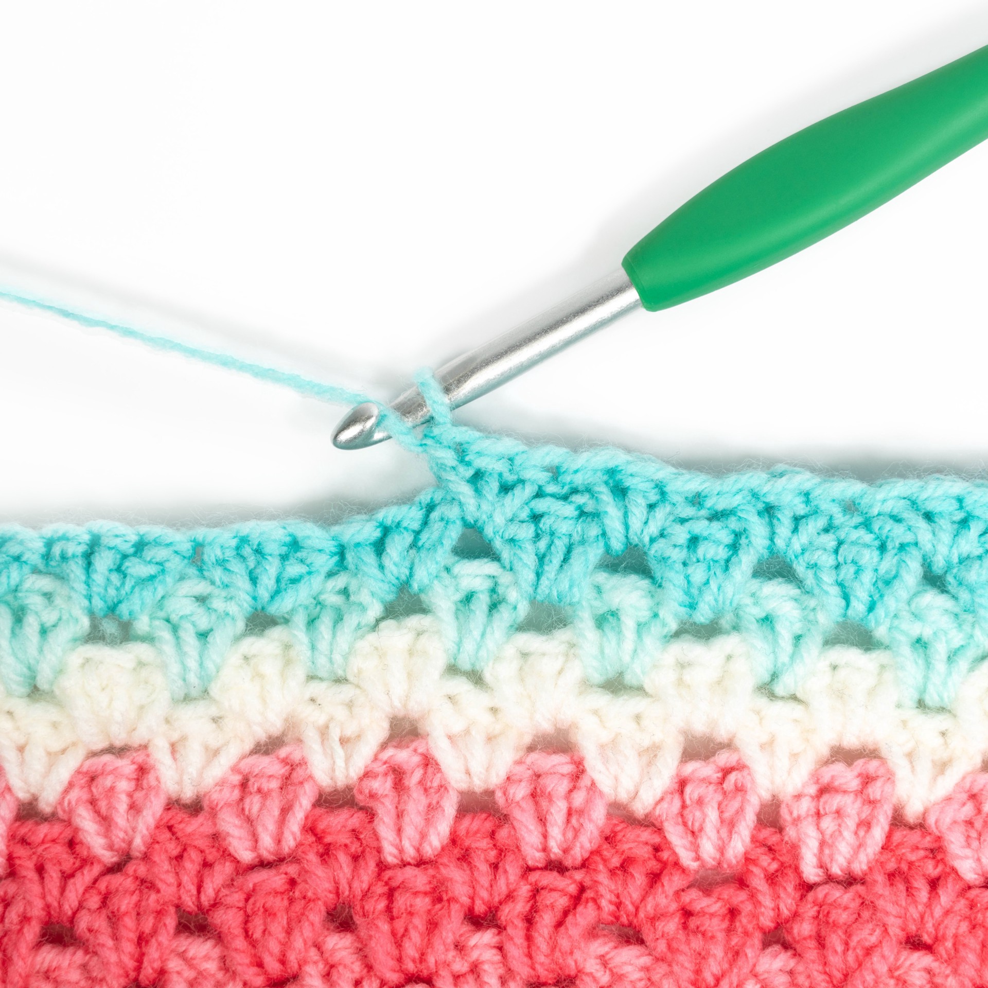 slide 3 of 4, Clover Amour Aluminum Crochet Hook, 5.5mm