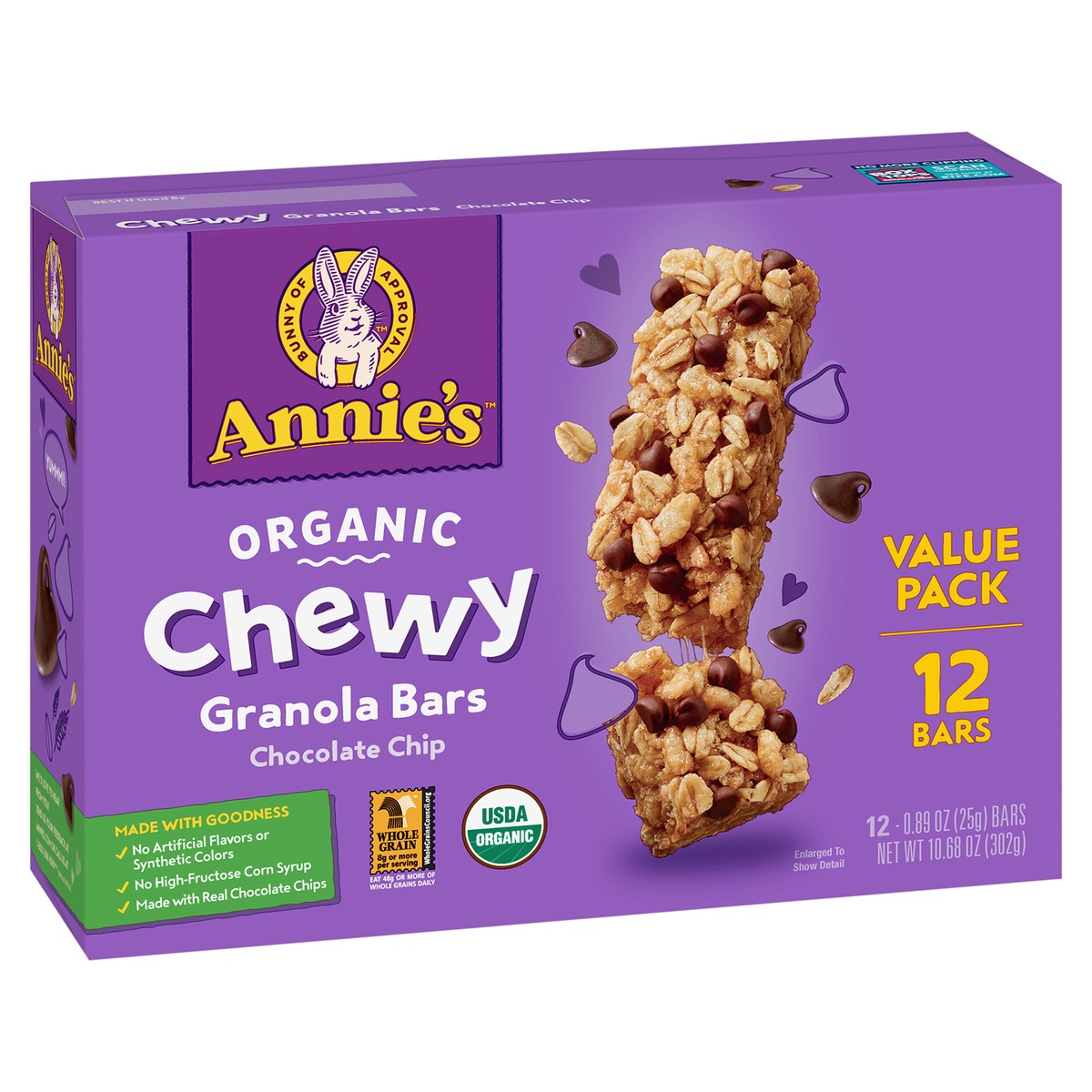 slide 3 of 14, Annie's Organic Chewy Granola Bars, Chocolate Chip, 12 ct, 10.6 oz