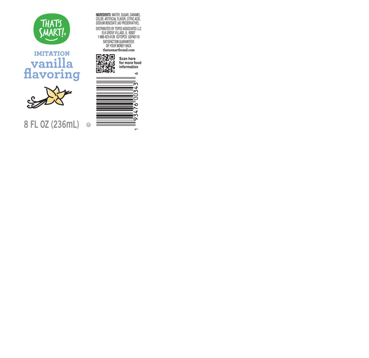 slide 8 of 12, That's Smart! Imitation Vanilla Flavoring - 8 fl oz, 8 fl oz