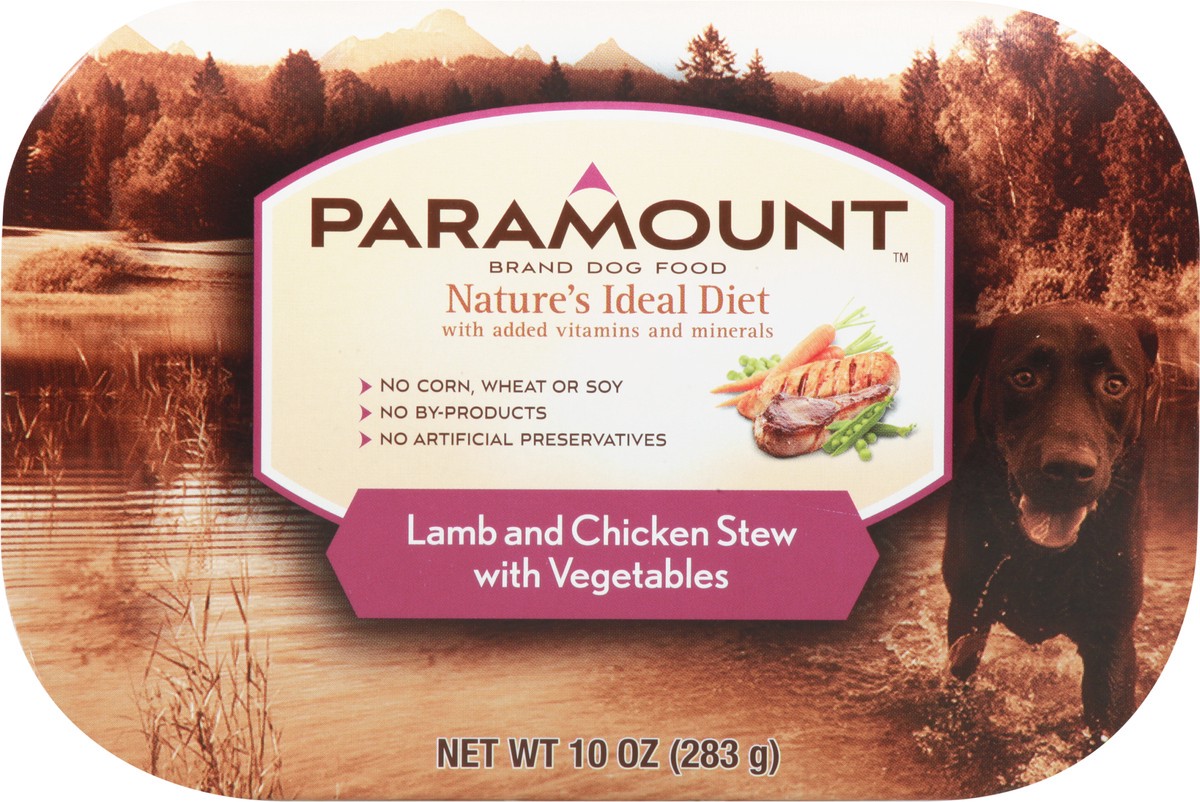 slide 7 of 12, Paramount Lamb and Chicken Stew with Vegetables Dog Food 10 oz, 10 oz