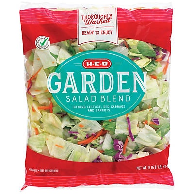slide 1 of 1, H-E-B Garden Salad Blend, 16 oz