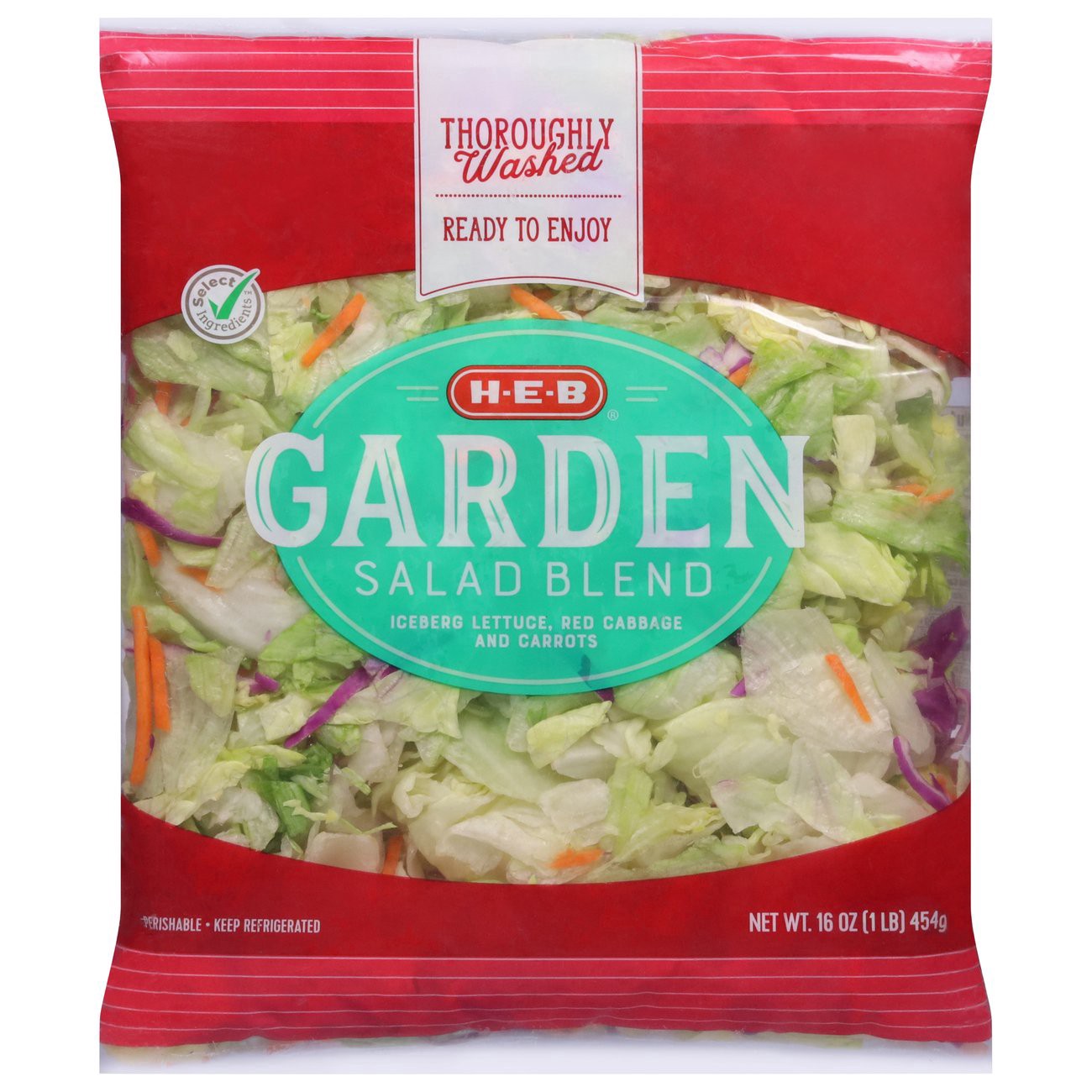 slide 1 of 1, H-E-B Garden Salad Blend, 16 oz