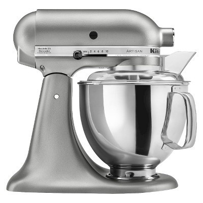 slide 1 of 3, KitchenAid Artisan Series 5-Qt. Tilt-Head Stand Mixer, Contour Silver, 5 qt