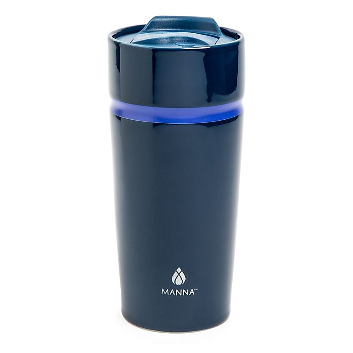 slide 1 of 1, Manna Ristretto Ceramic To Go Mug - Blue, 16 oz