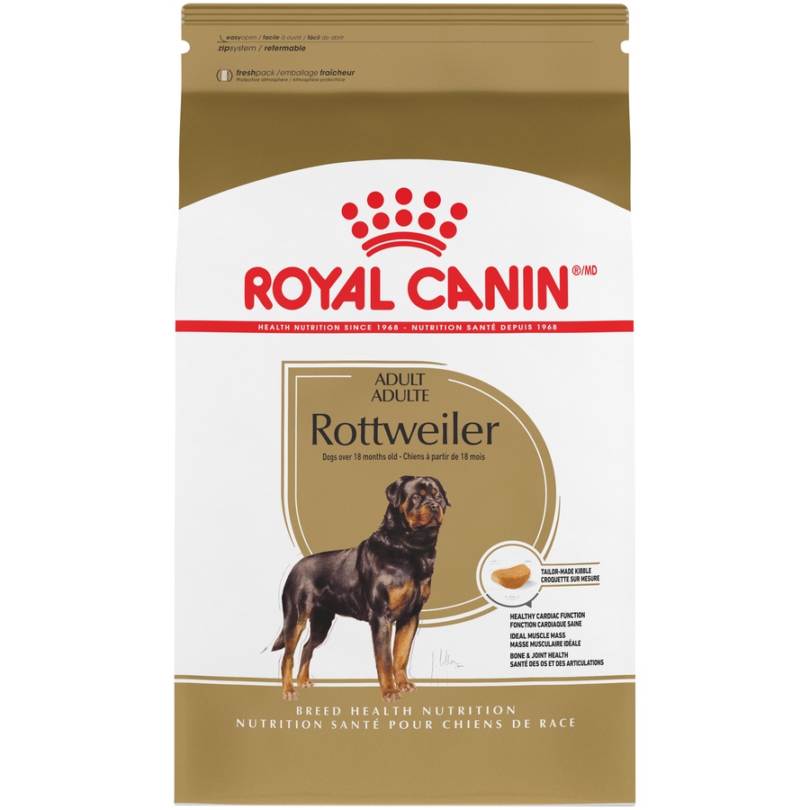 slide 1 of 9, Royal Canin Breed Health Nutrition Rottweiler Adult Dry Dog Food, 30 lb