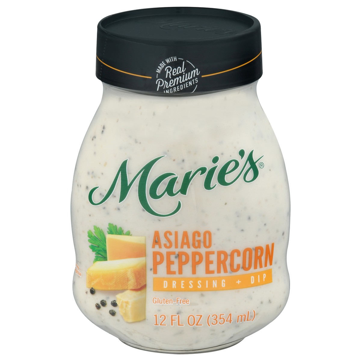 slide 1 of 9, Marie's Asiago Peppercorn Dressing + Dip 12 fl oz, 12 fl oz