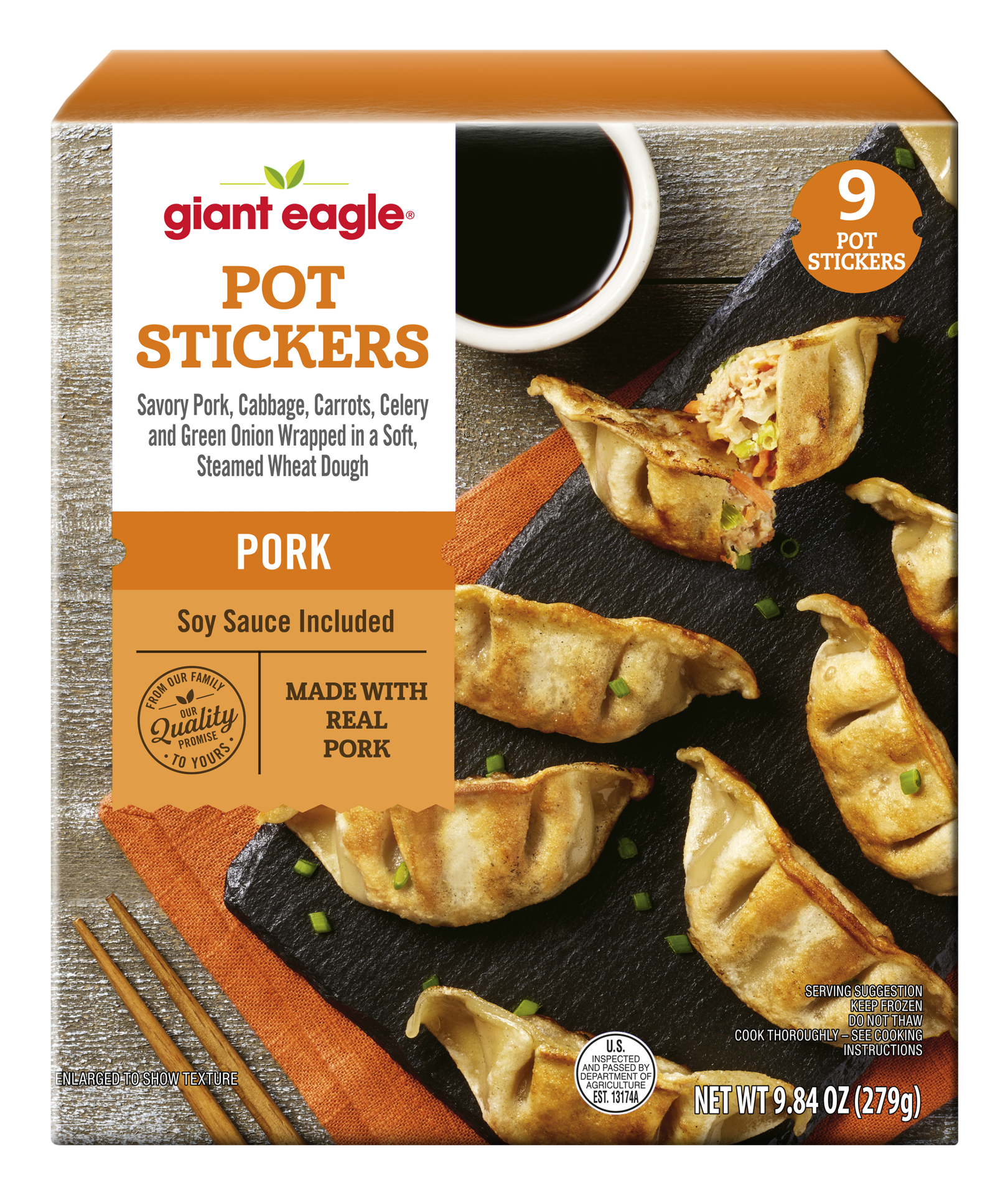 slide 1 of 1, Giant Eagle Pork Potstickers, 9.84 oz