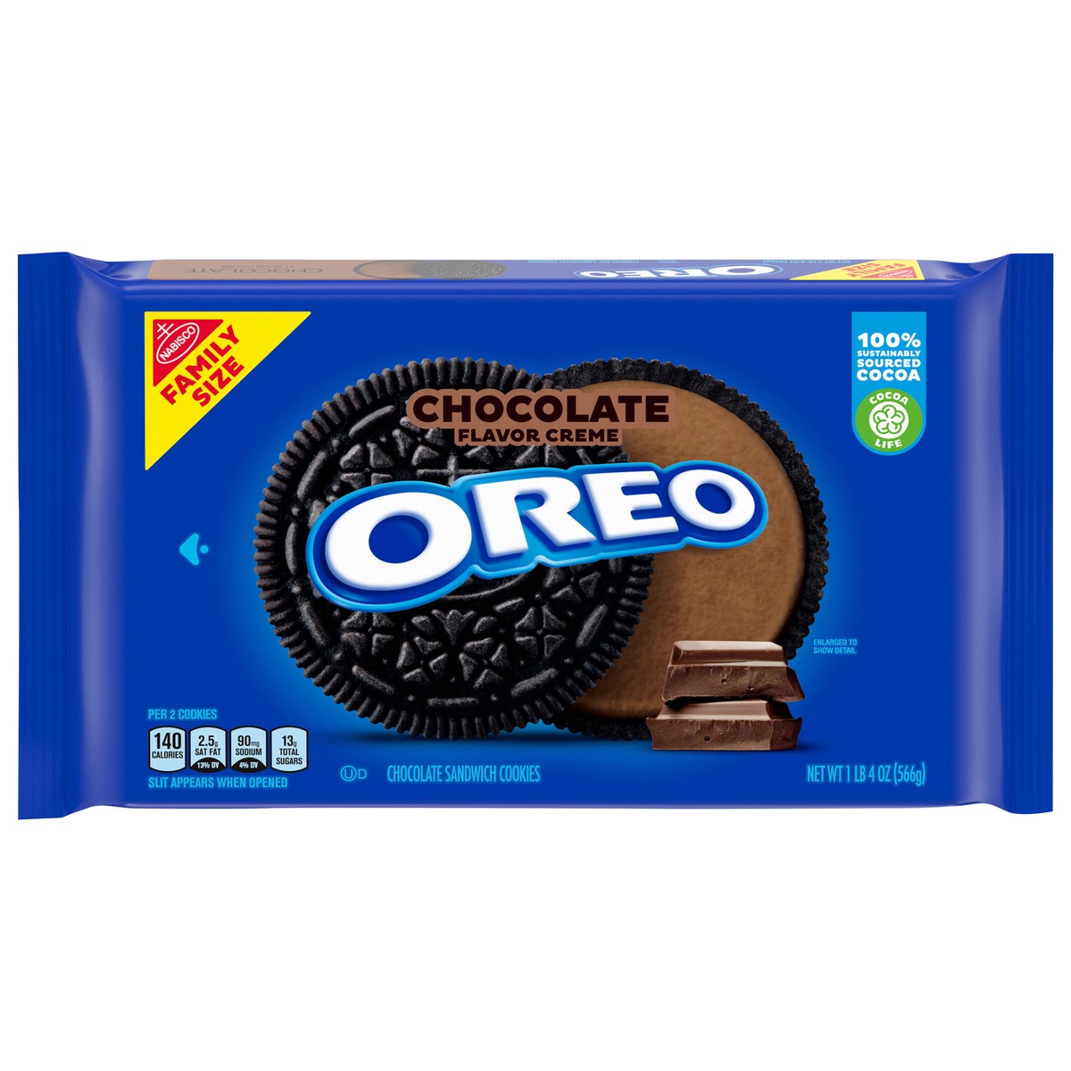 slide 1 of 15, OREO Chocolate Flavored Creme Chocolate Sandwich Cookies, Family Size, 20 oz, 20 oz