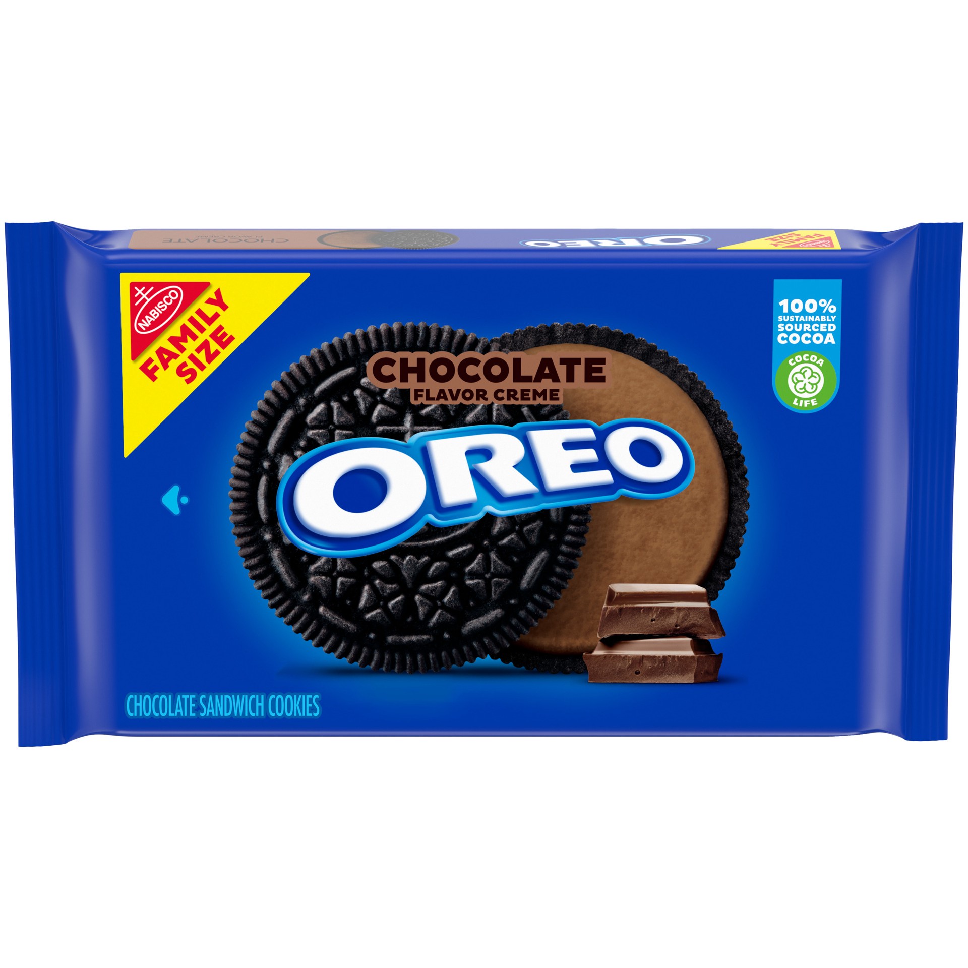 slide 1 of 15, OREO Chocolate Flavored Creme Chocolate Sandwich Cookies, Family Size- 20 oz, 20 oz