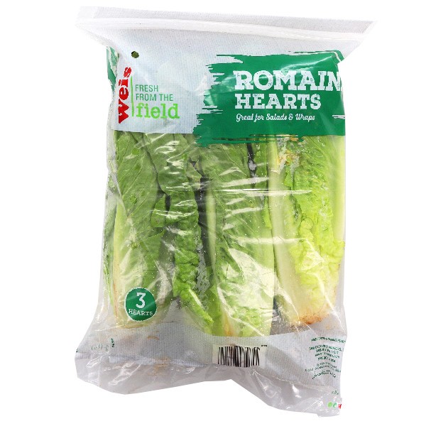 slide 1 of 1, Weis Fresh from the Field Romaine Hearts Lettuce, 18 oz