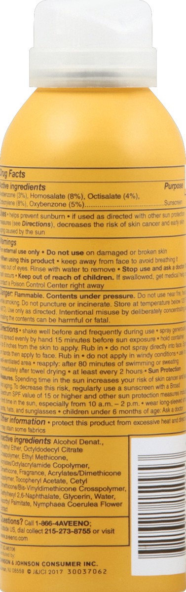 slide 5 of 6, AVEENO HYDROSPORT Wet Skin Spray Sunscreen with Broad Spectrum SPF 30, 5 Oz, 5 oz