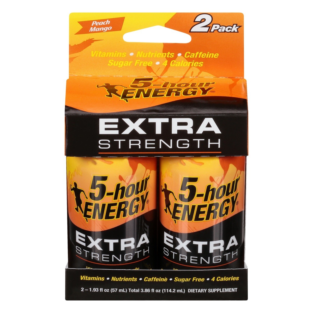 slide 1 of 9, 5-hour ENERGY Shot, Extra Strength, Peach Mango, 2 ct