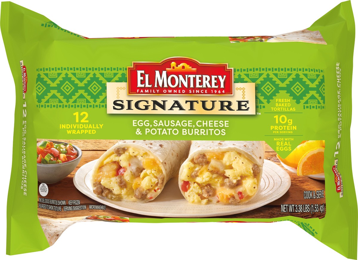 slide 4 of 7, El Monterey Breakfast Burritos, 12 ct