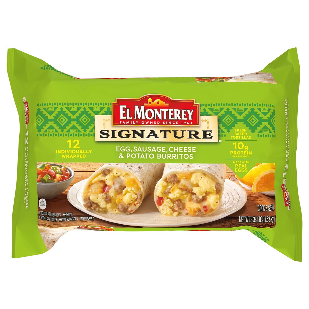 slide 1 of 7, El Monterey Breakfast Burritos, 12 ct