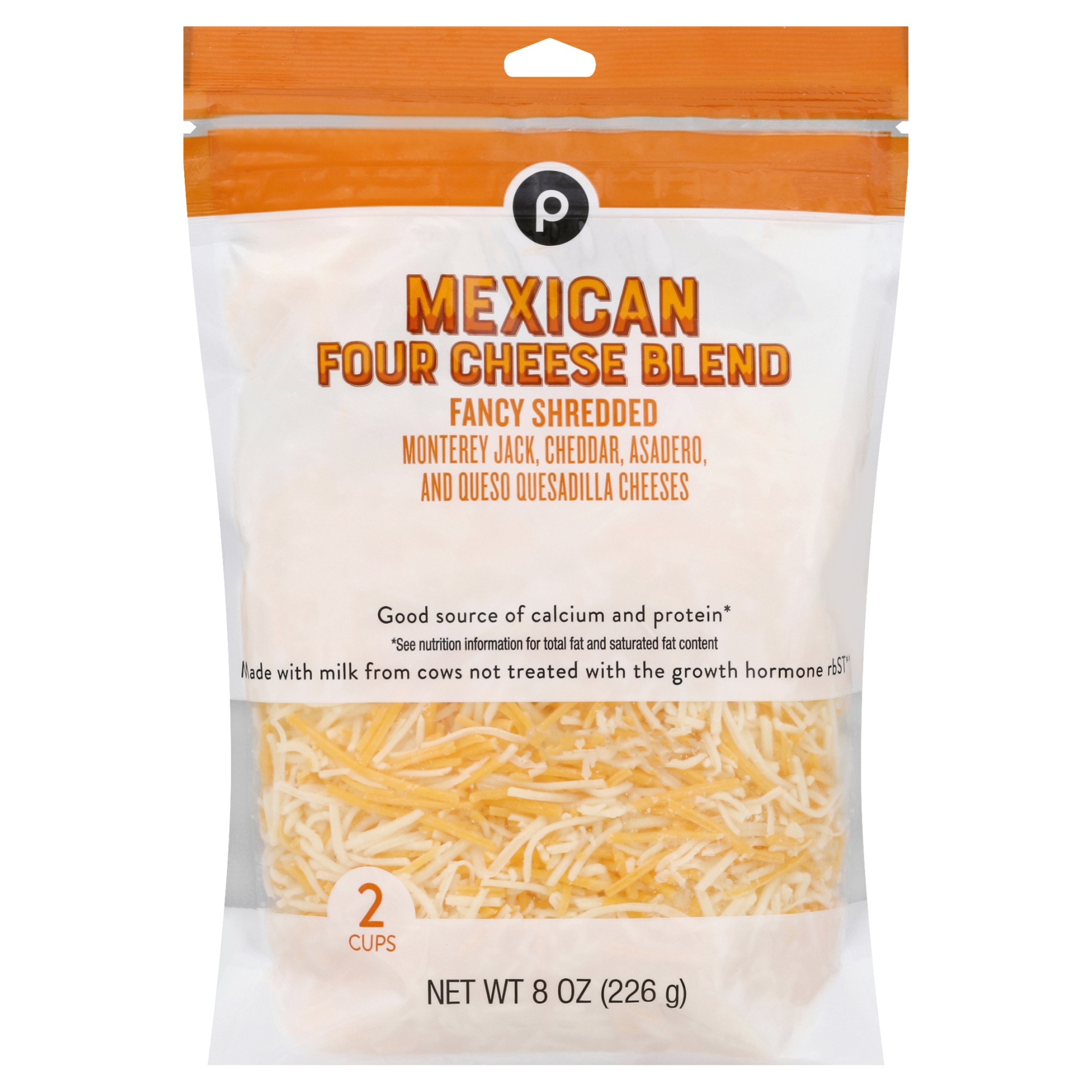 slide 1 of 1, Publix Fancy Shredded Mexican Four Cheese Blend Cheese, 8 oz