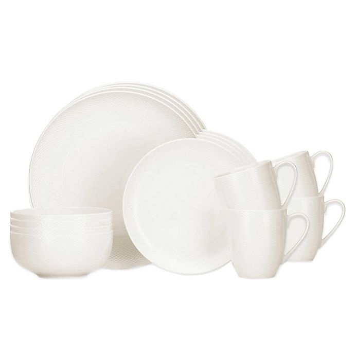 slide 1 of 1, Lenox Largo Dinnerware Set - White, 16 ct