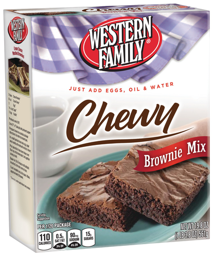 slide 1 of 1, Western Family Chewy Brownie Mix, 19.8 oz