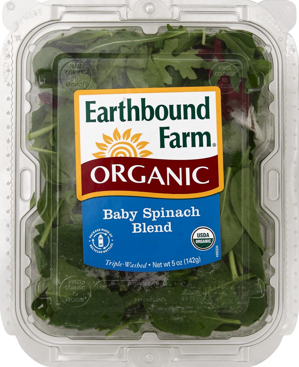 slide 4 of 4, Earthbound Farm Organic Classic Baby Greens, Spinach Blend, 5 oz