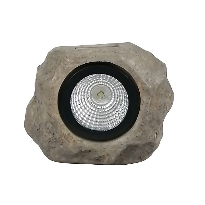 slide 1 of 1, Destination Summer Illuminating Solar Mini Rock - Grey, 1 ct