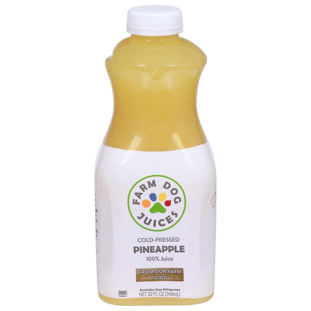 slide 1 of 13, Farm Dog Juices Cold-Pressed Pineapple 100% Juice - 32 fl oz, 32 oz