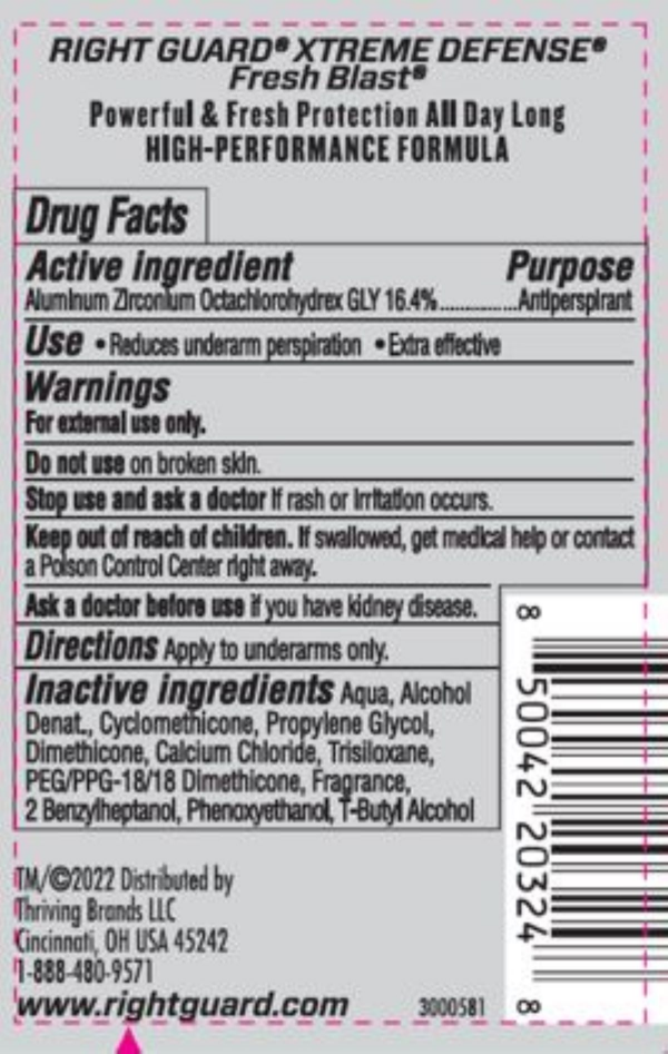 slide 6 of 10, Right Guard Xtreme Defense Men’s Fresh Blast 72-Hour Gel Deodorant and Antiperspirant for Men, 4 oz