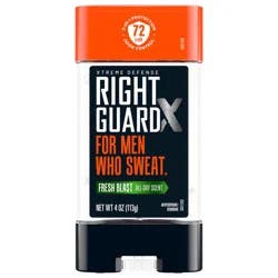 Right Guard Xtreme Defense Men's Fresh Blast 72-Hour Gel Deodorant and Antiperspirant