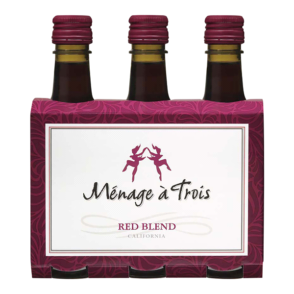 slide 1 of 1, Menage A Trois California Red Blend 3-1.87 ml Bottles Multipack, 3 ct