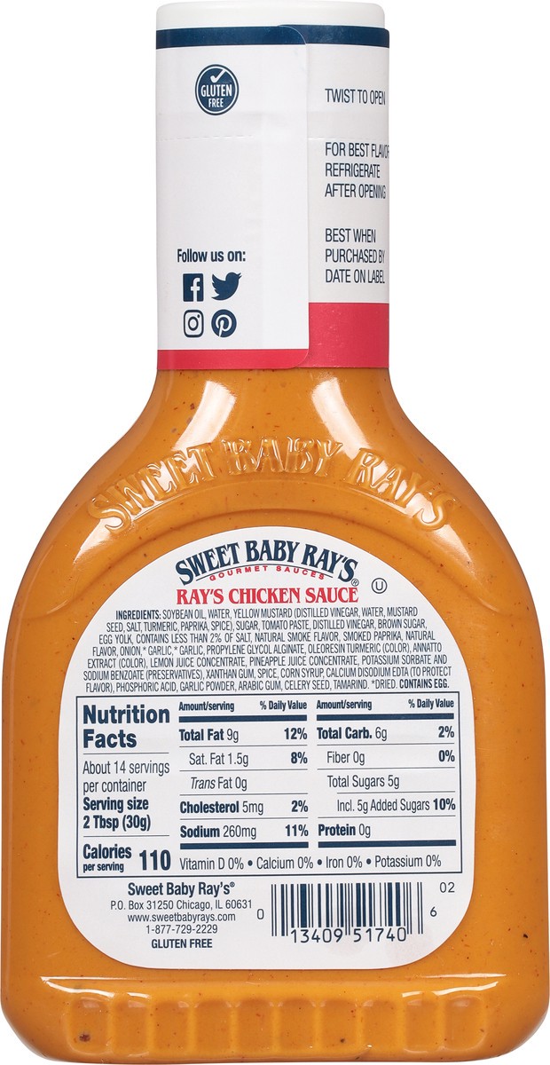 slide 10 of 10, Sweet Baby Ray's Ray's Chicken Sauce Dipping Sauce 14 fl oz, 14 fl oz