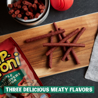 slide 10 of 19, Pup-Peroni Triple Meat Lovers with Bacon, Sausage & Pepperoni Flavor Dog Snacks, 5.6-Ounce, 5.6 oz