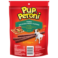 slide 9 of 19, Pup-Peroni Triple Meat Lovers with Bacon, Sausage & Pepperoni Flavor Dog Snacks, 5.6-Ounce, 5.6 oz