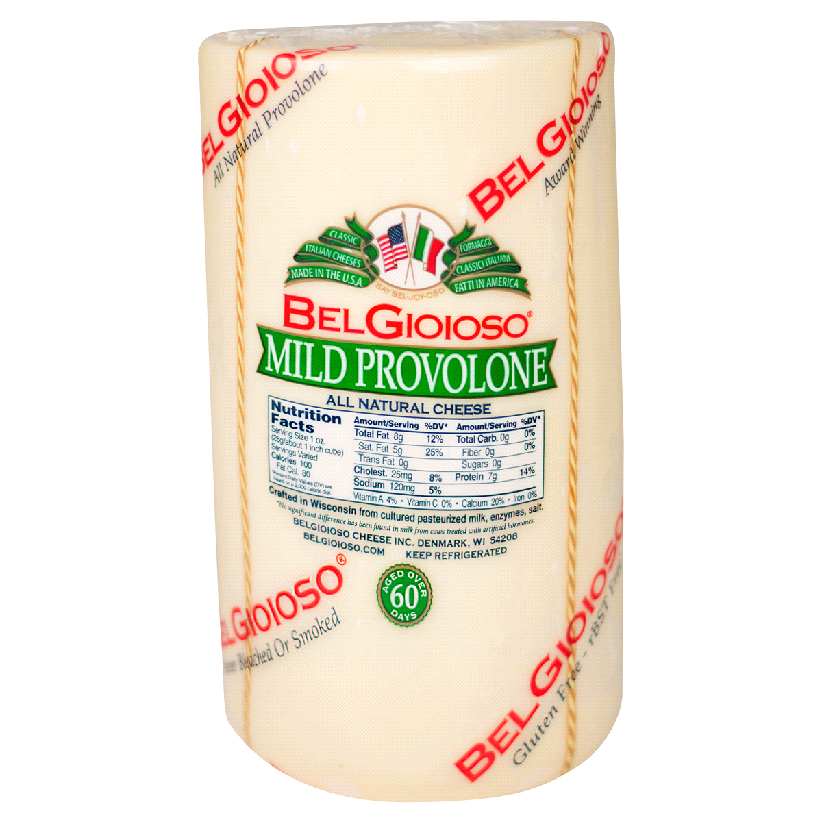 slide 1 of 1, BelGioioso Mild Provolone Cheese, 1 ct