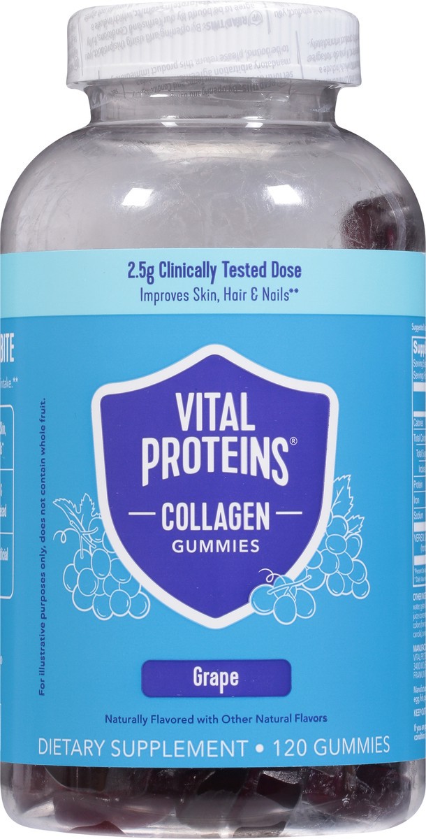 slide 7 of 9, Vital Proteins Grape Collagen 120 Gummies, 1 ct