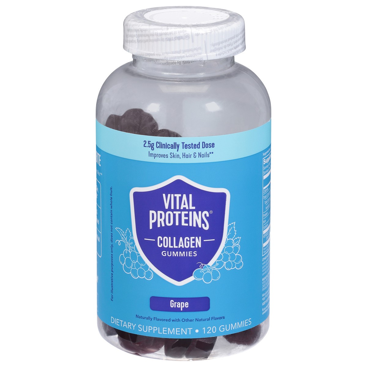 slide 1 of 9, Vital Proteins Grape Collagen 120 Gummies, 1 ct