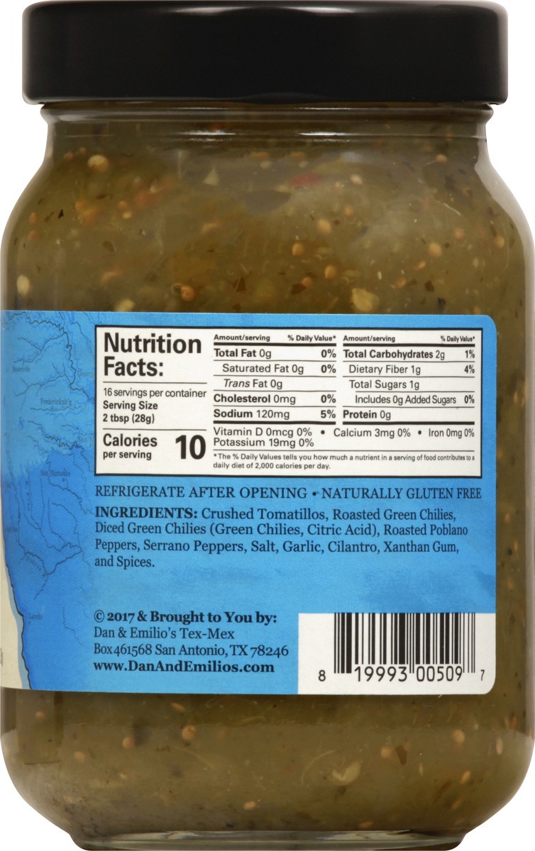 slide 3 of 9, Dan & Emilios Tomatilla Salsa - 16 oz, 16 oz
