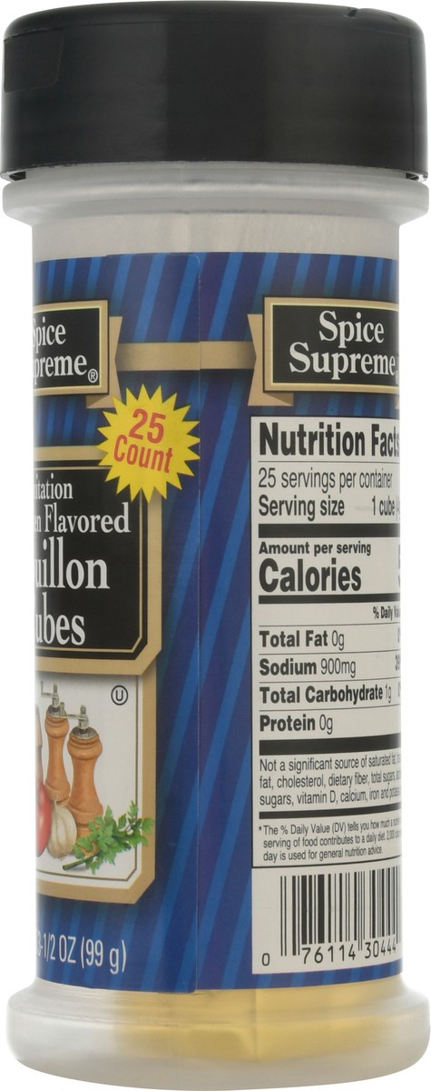 slide 3 of 12, Spice Supreme Imitation Chicken Flavored Bouillon Cubes 25 ea, 25 ct