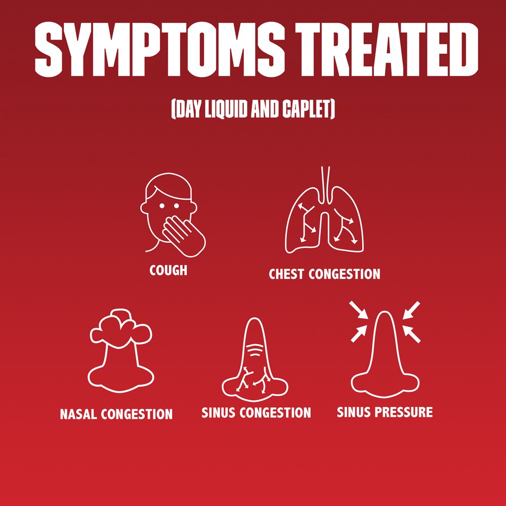 slide 2 of 5, Mucinex FAST-MAX Adult Liquid Day Night Severe Congestion and Cough, Cold and Flubottles, 12 oz