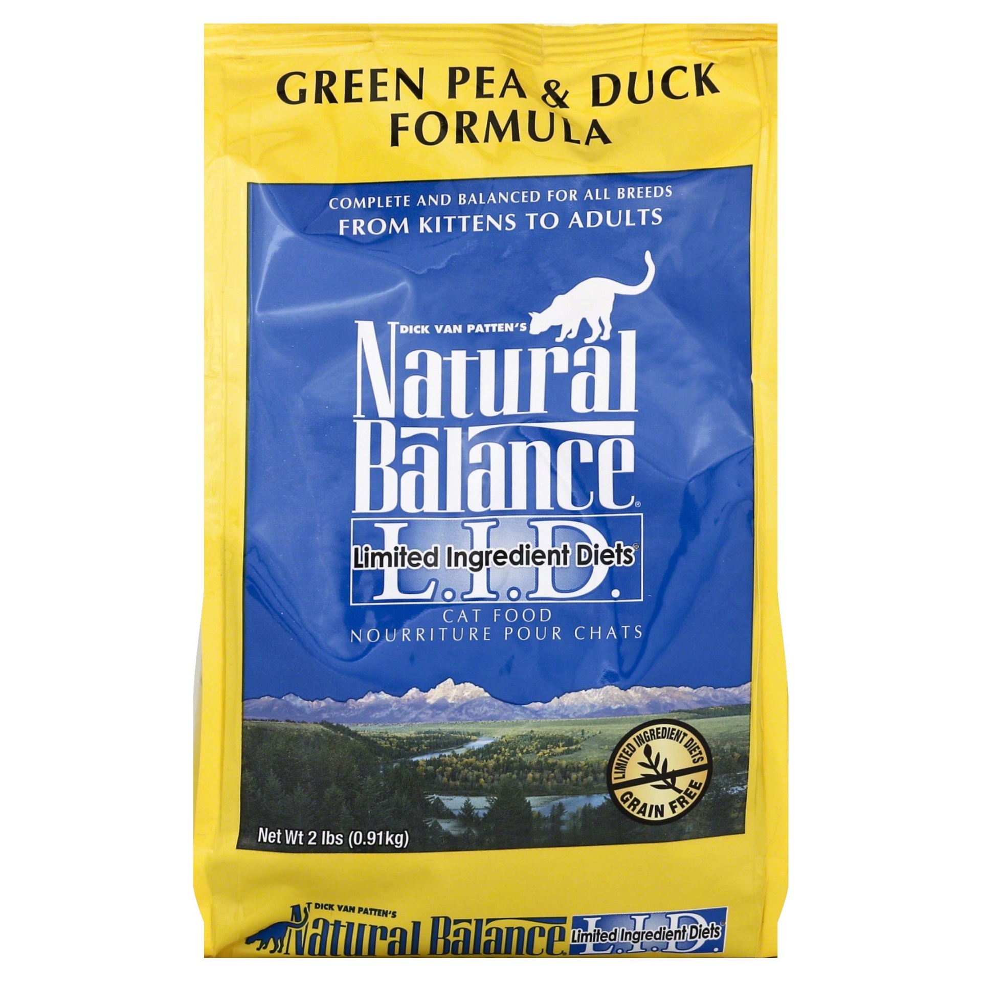 Natural Balance L.I.D. Green Pea and Duck Formula Cat Food 2 lb Shipt