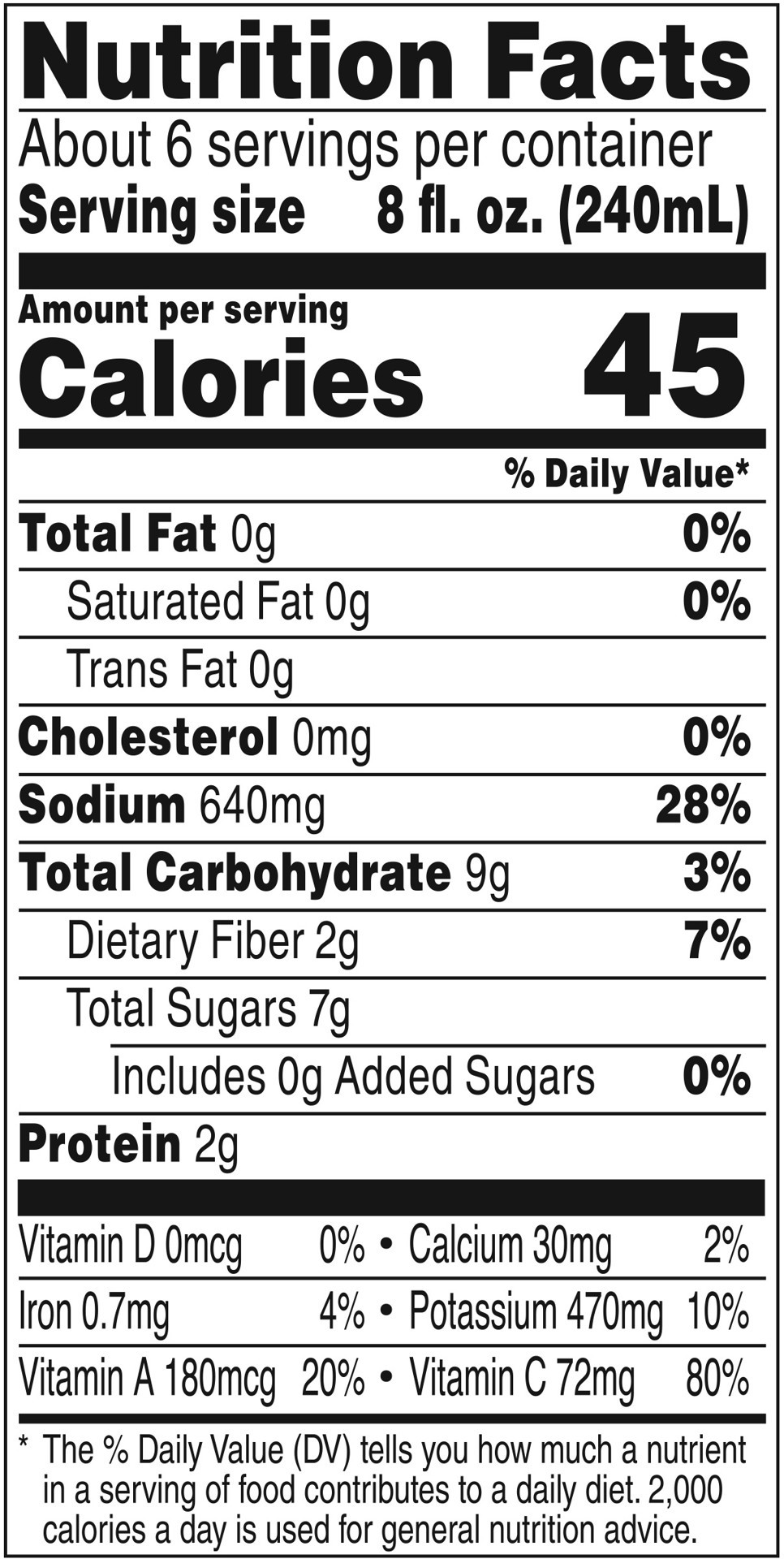 slide 4 of 5, V8 Spicy Hot 100% Vegetable Juice, 46 fl oz Bottle, 46 oz