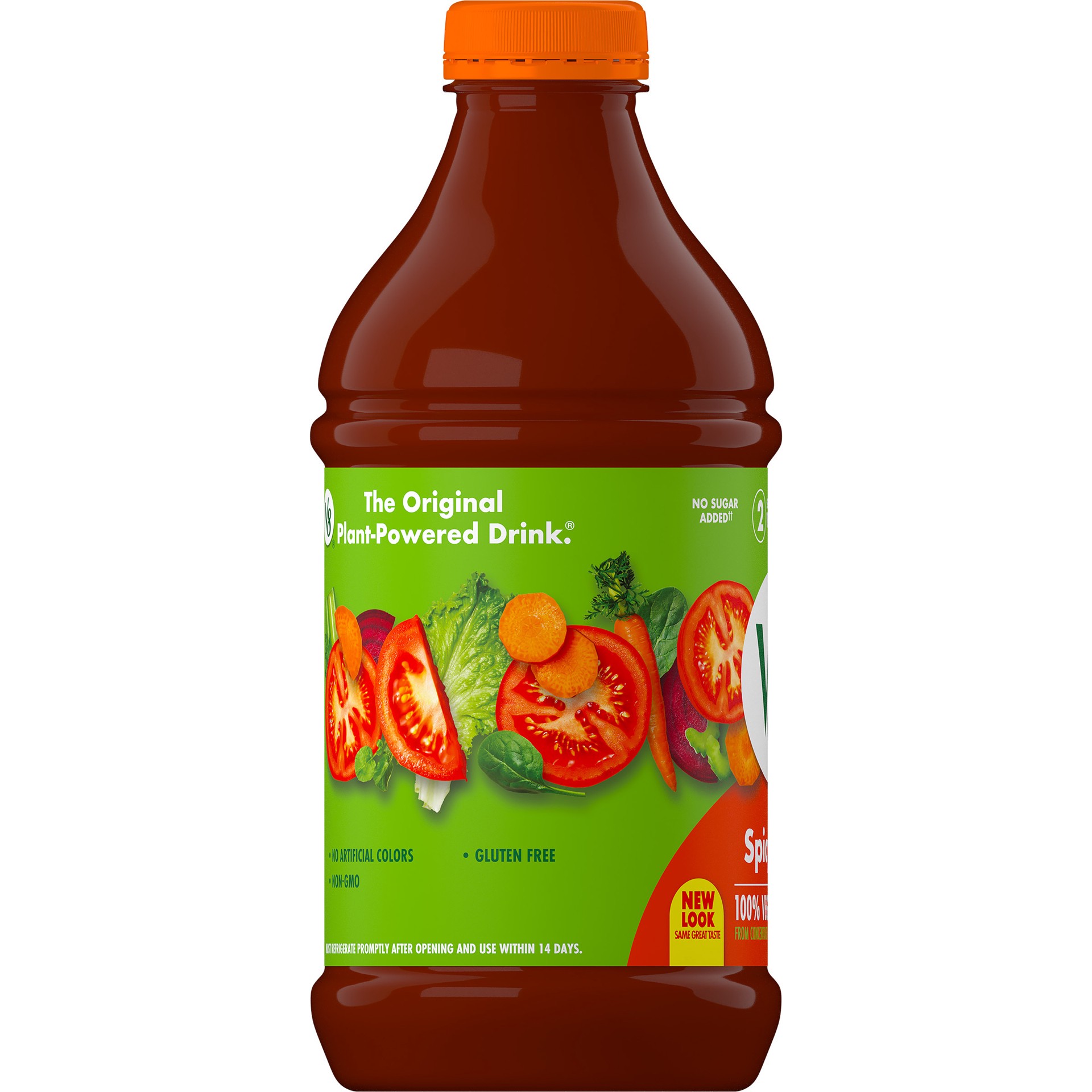 slide 3 of 5, V8 Spicy Hot 100% Vegetable Juice, 46 fl oz Bottle, 46 oz