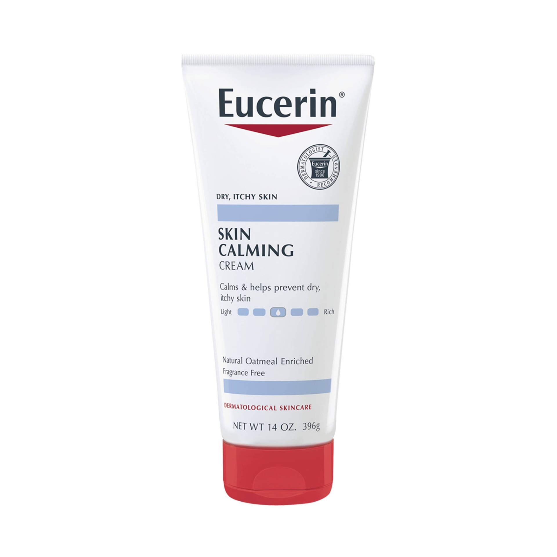 slide 1 of 7, Eucerin Skin Calming Daily Body Cream Unscented - 14oz, 14 oz