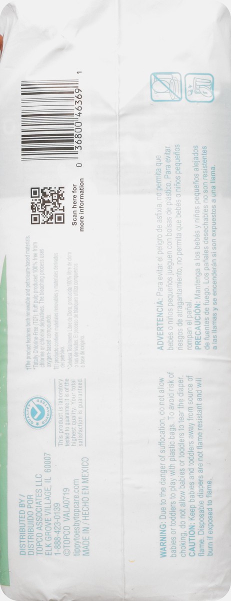 slide 6 of 13, Tippy Toes True 6 (35 + Lb) Diapers 20 ea, 20 ct