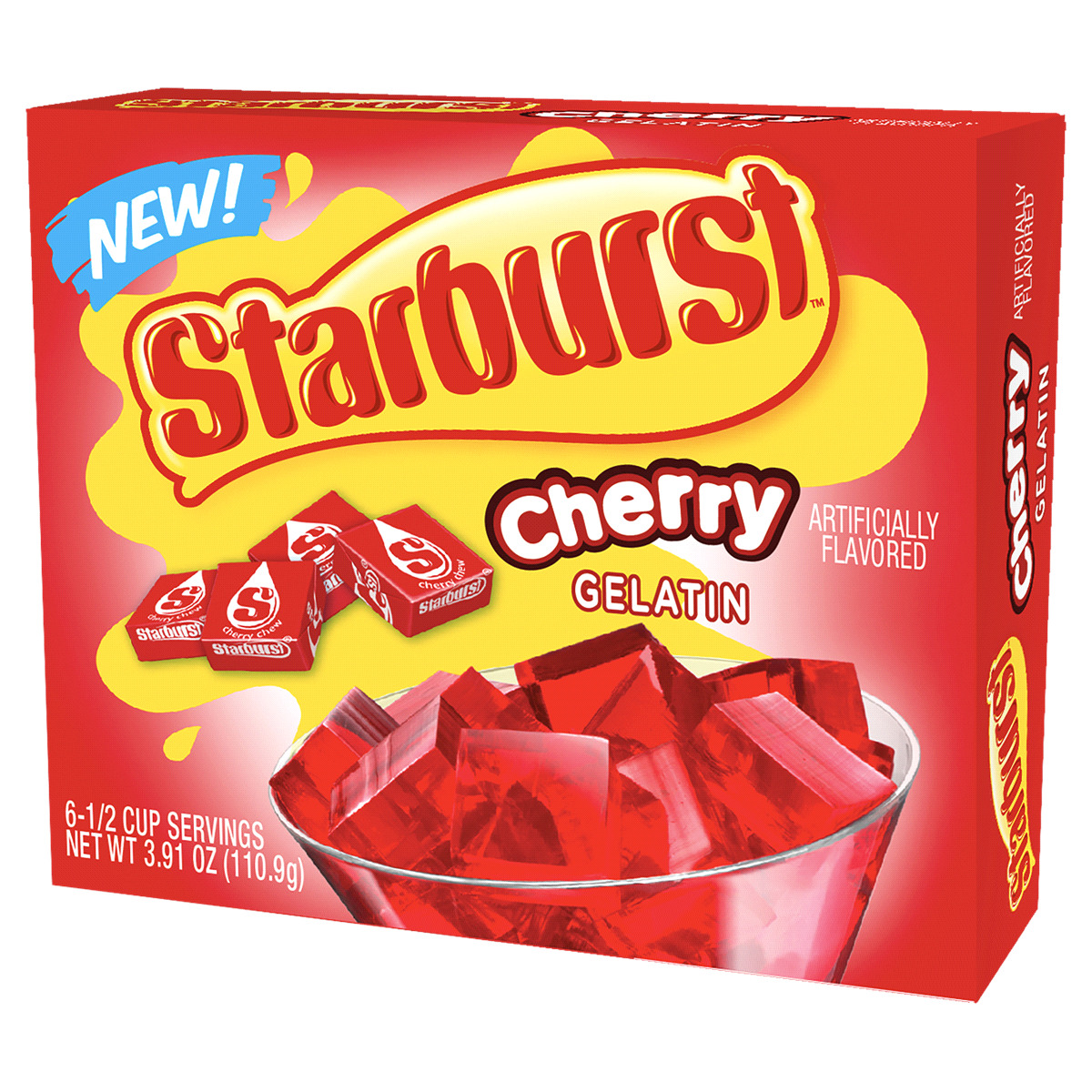 slide 1 of 1, Starburst Cherry Gelatin, 3.9 oz