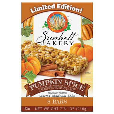 slide 1 of 1, Sunbelt Bakery Sunbelt Pumpkin Spice Granola Bars, 7.61 oz