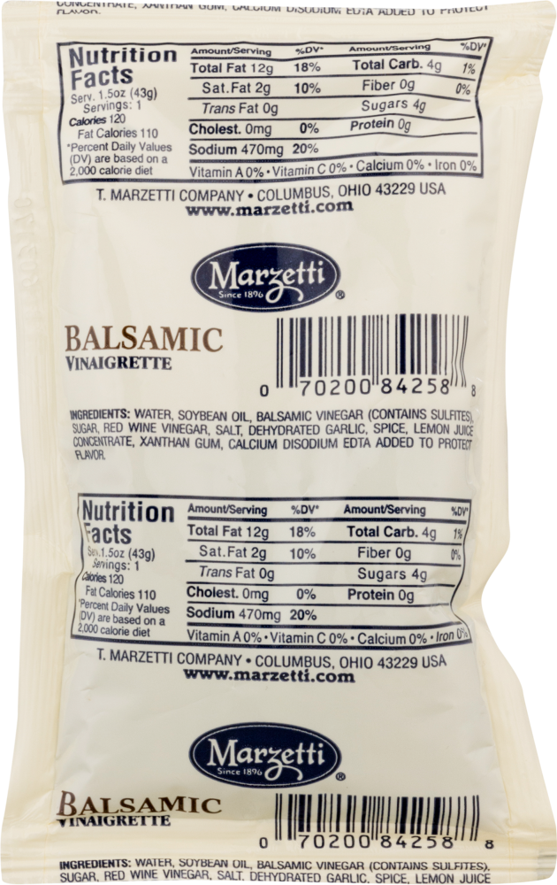 slide 2 of 2, Marzetti Balsamic Vinaigrette Dressing, 1.5 oz