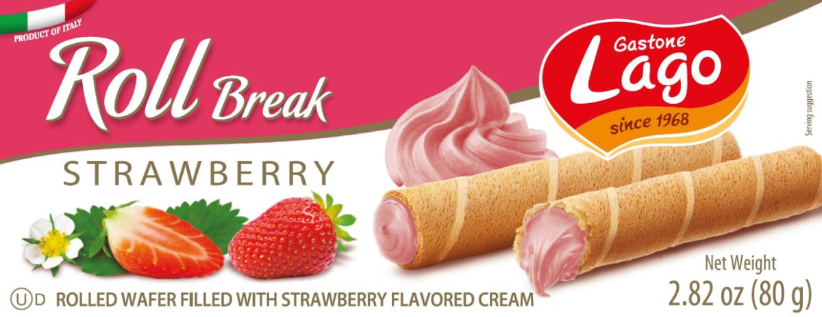 slide 1 of 5, Gastone Lago Lago Roll Break Strawberry, 2.82 oz