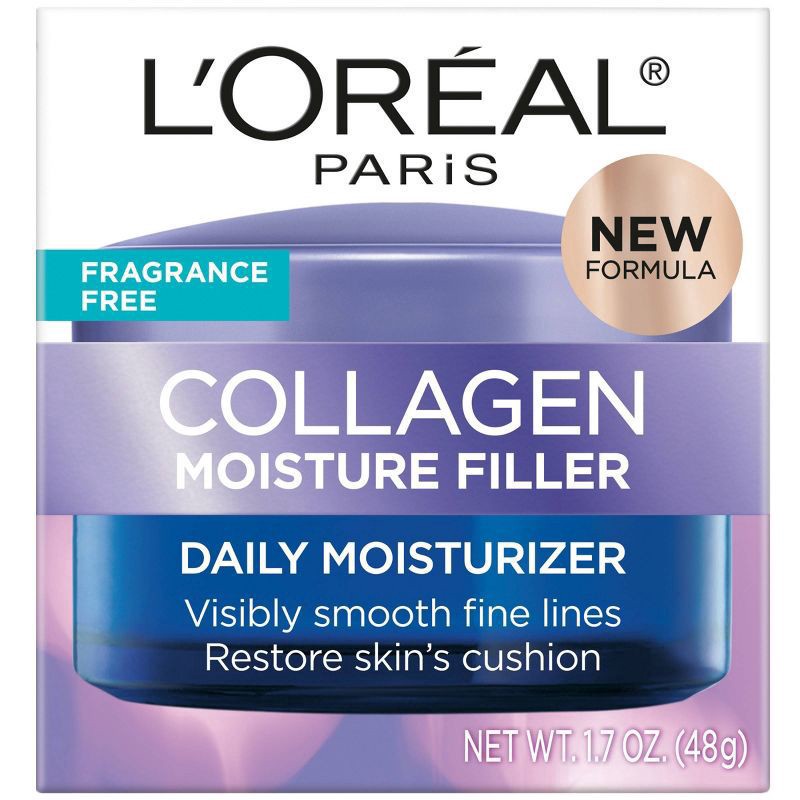 slide 9 of 9, L'Oréal Collagen Moisture Filler Fragrance Free Daily Moisturizer 1.7 oz, 1.7 oz
